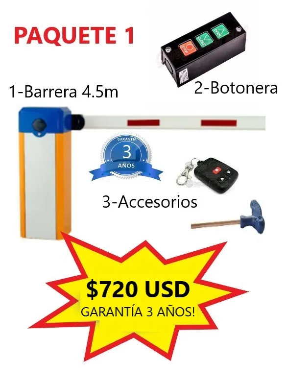 Oferta de barrera para acceso vehicular Wejoin