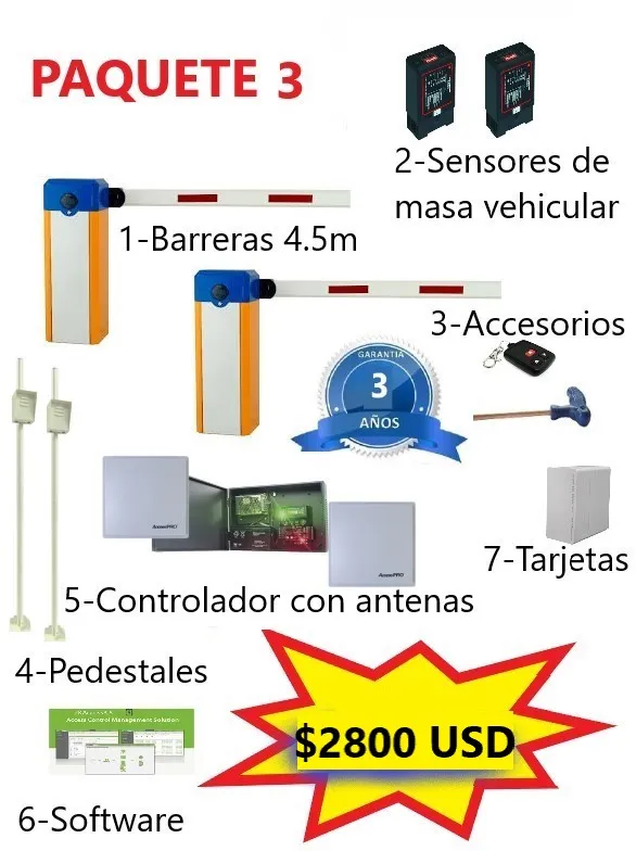 Costo de sistema automatizado de acceso vehicular