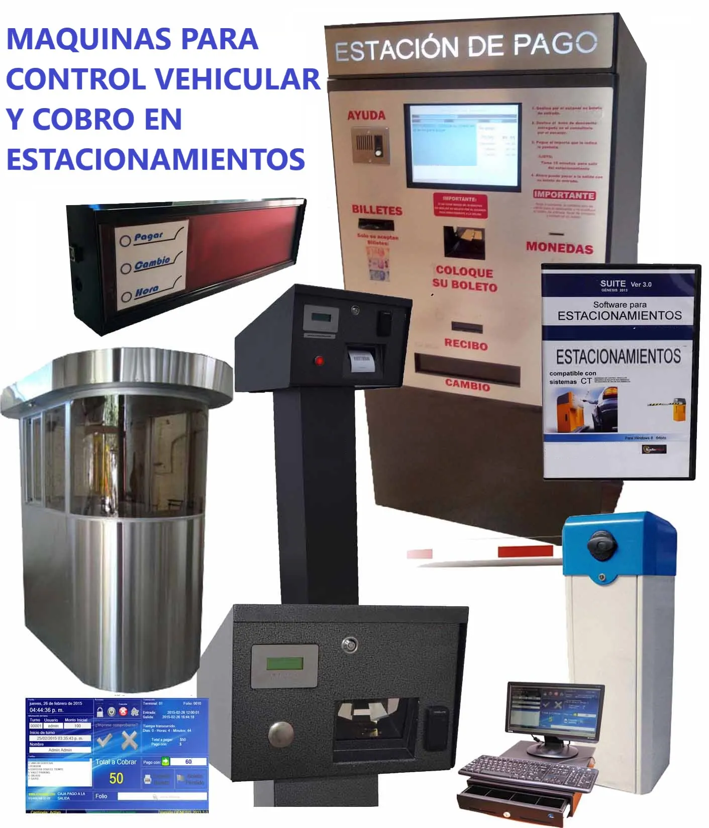 Costo de sistema de pago y software QPark para estacionamiento