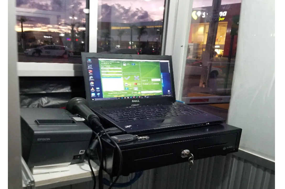 Componentes de la caja de cobro POS