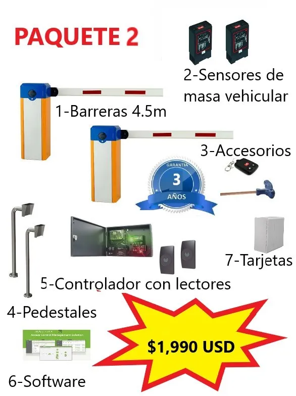 Sistema de plumas vehiculares con tarjetas RFID
